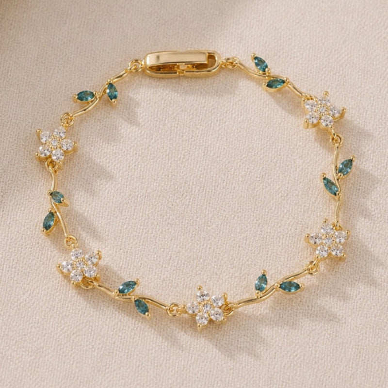 Tulip Colorful Crystals Gem Flower Light Bracelet