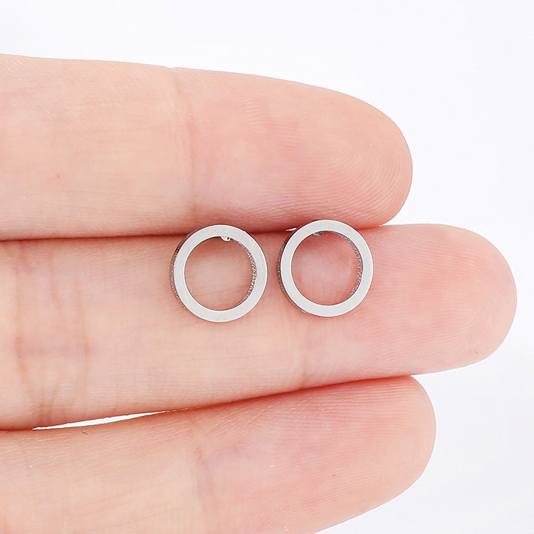 Women's & Men's Stainless Steel Universal Circle Ear Stud Earrings