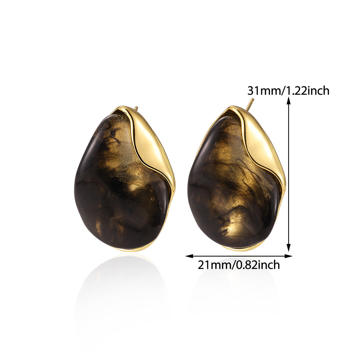 Women's Coffee Color For Light Luxury Temperament High Sense Earrings