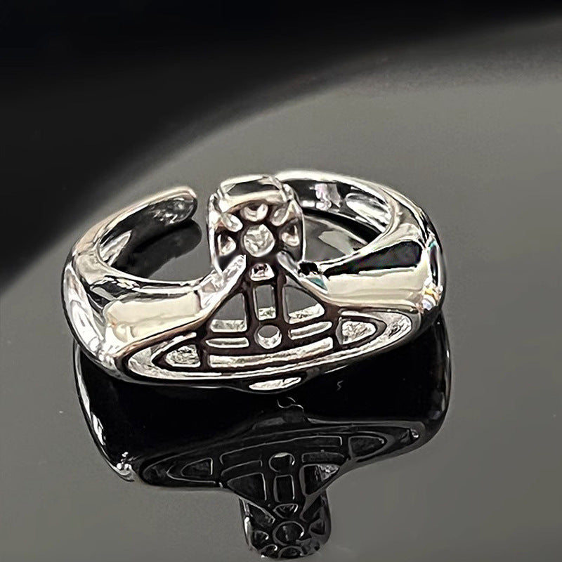 Saturn Three-dimensional Cold Wind Niche Personality Rings