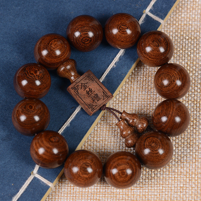 Golden Sandalwood Beads Ebony Wooden Bead Bracelet