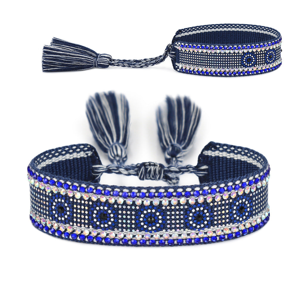 Female Blue Eyes Creative Hand Rope Bracelets