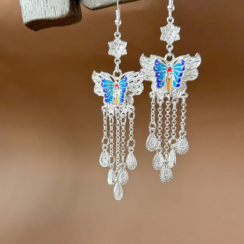 Ethnic Style Peacock Retro Ear Hook Earrings