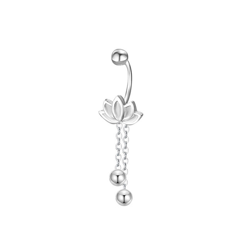 Tightening Buckle Tassel Lotus National Fashion Super Fairy Elegant Earrings