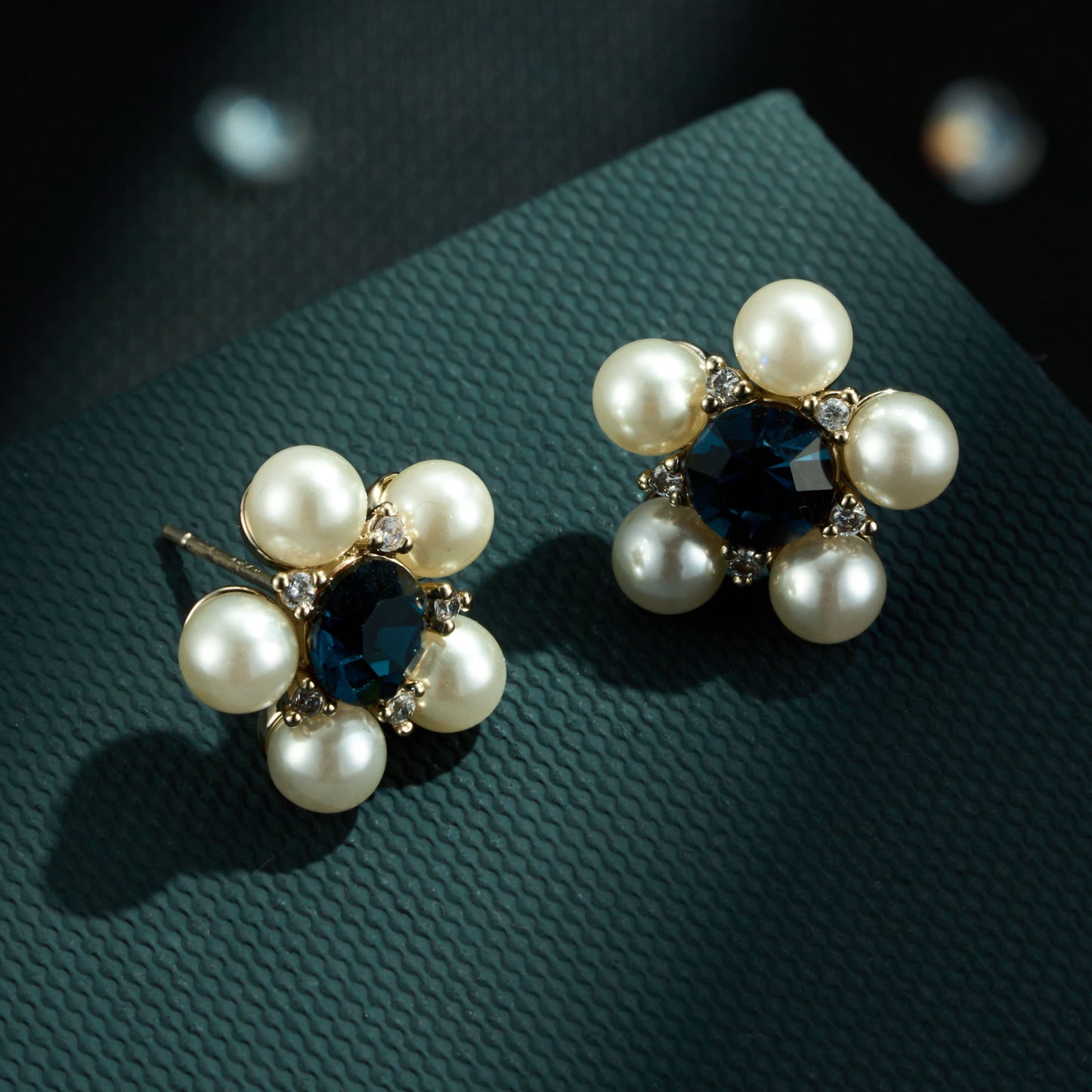 Pearl Flower Copper Alloy Micro Inlaid Zircon Sier Needle Rings