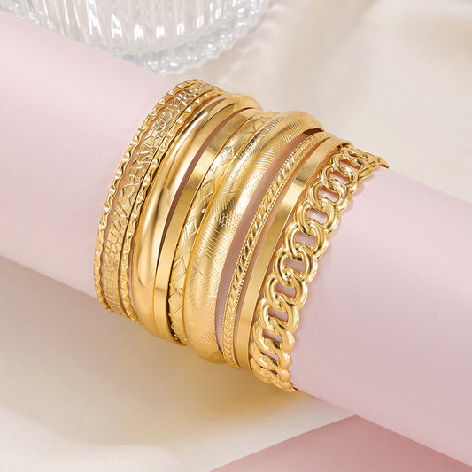 Retro Simple Twin Suit Fashion Mix Match Set Bracelets