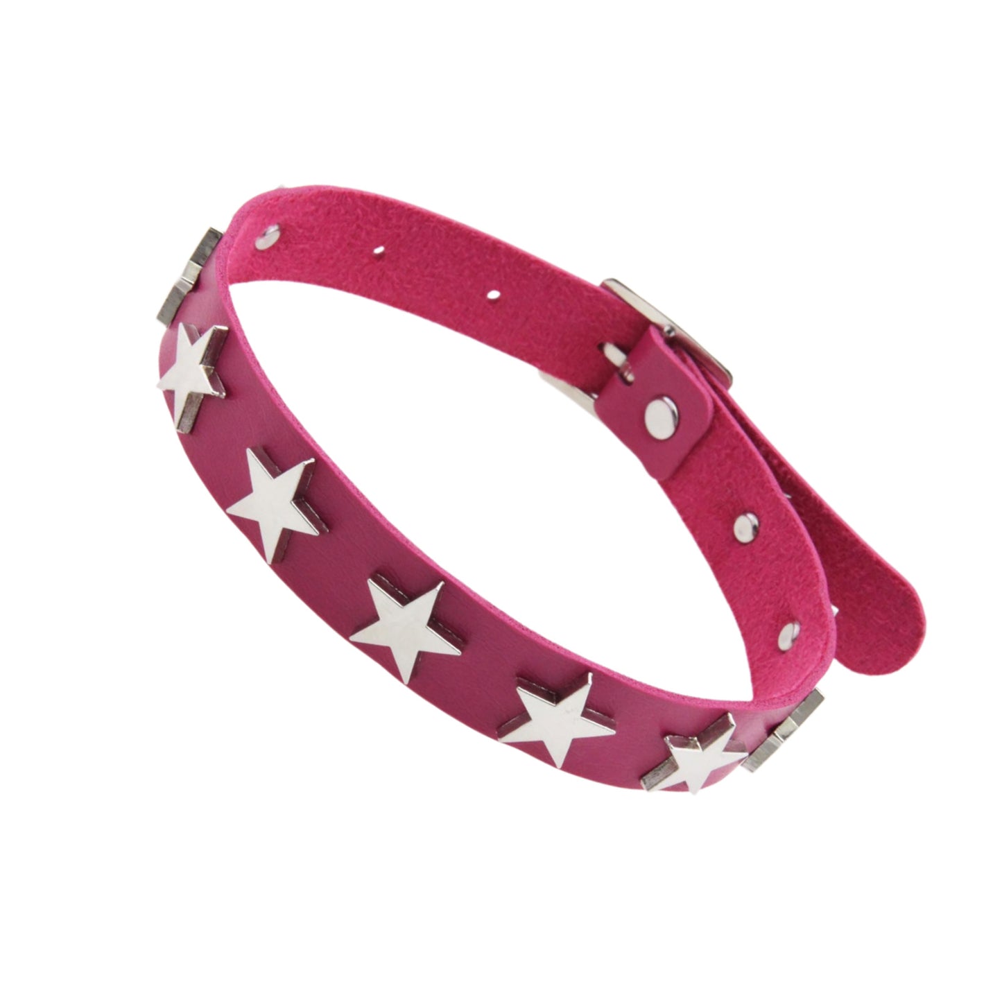 Gothic Punk Leather Female Five-pointed Star Couple Collar
