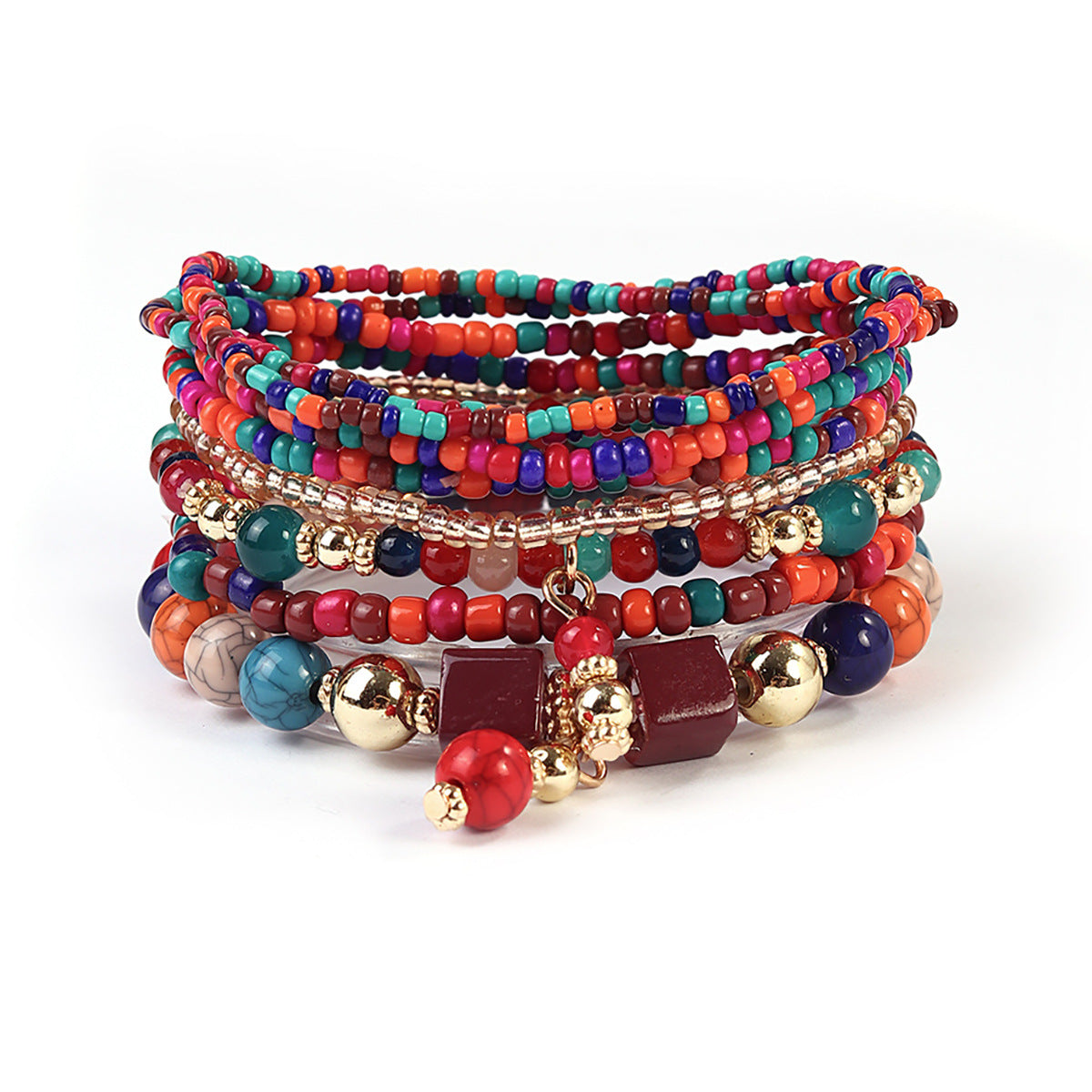 Beautiful Women's Bohemian Design Bead Elastic Bracelet