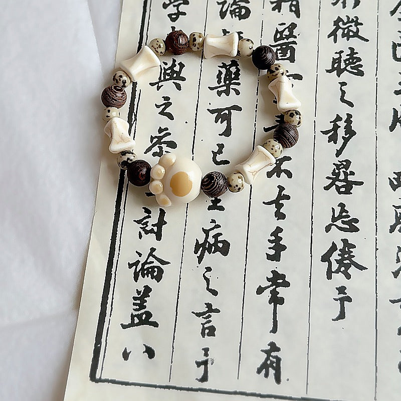 Ceramic Gift Chinese Style Cat's Paw Bracelets