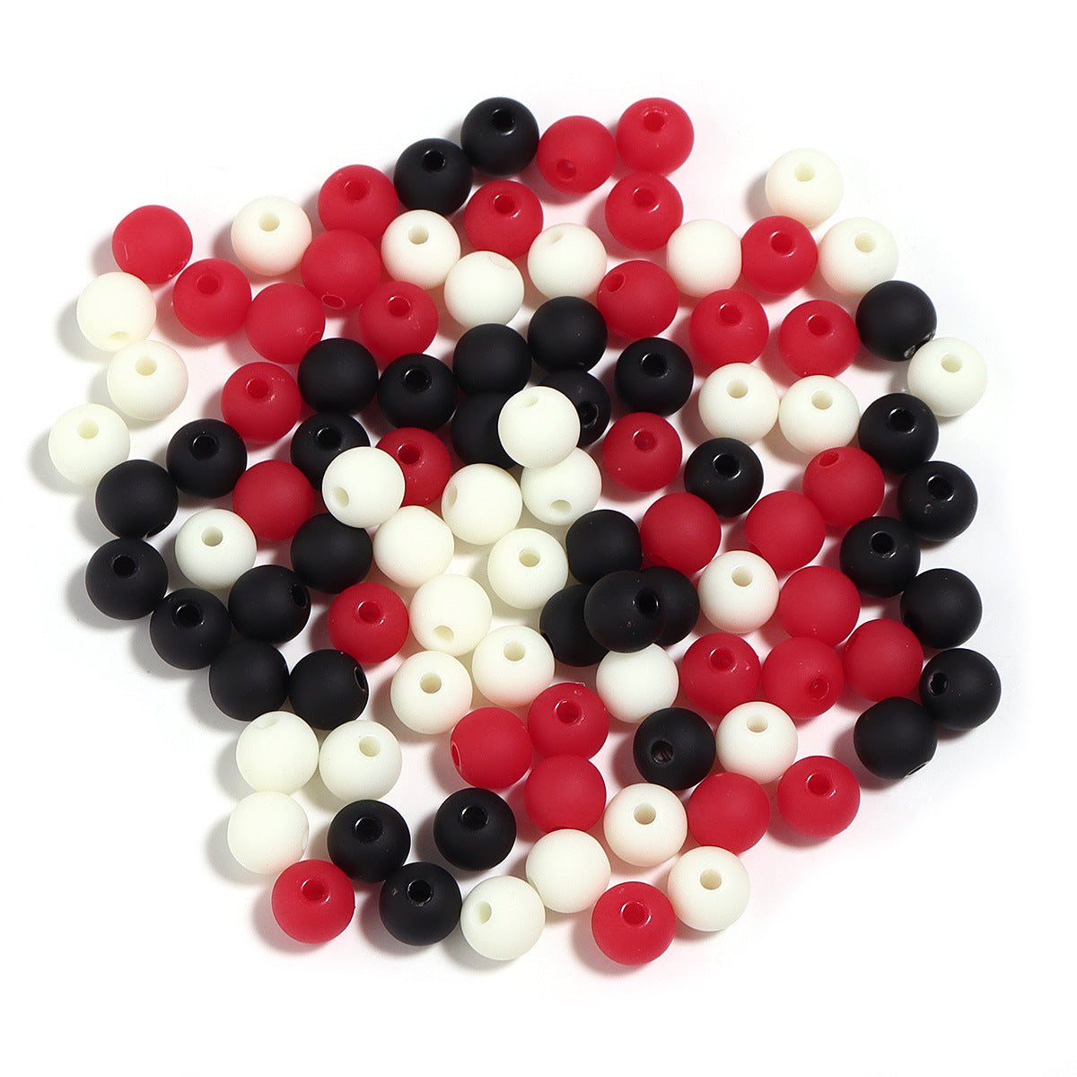 Creative Rubber Round Beads Effect Paint Jewelry Accessories