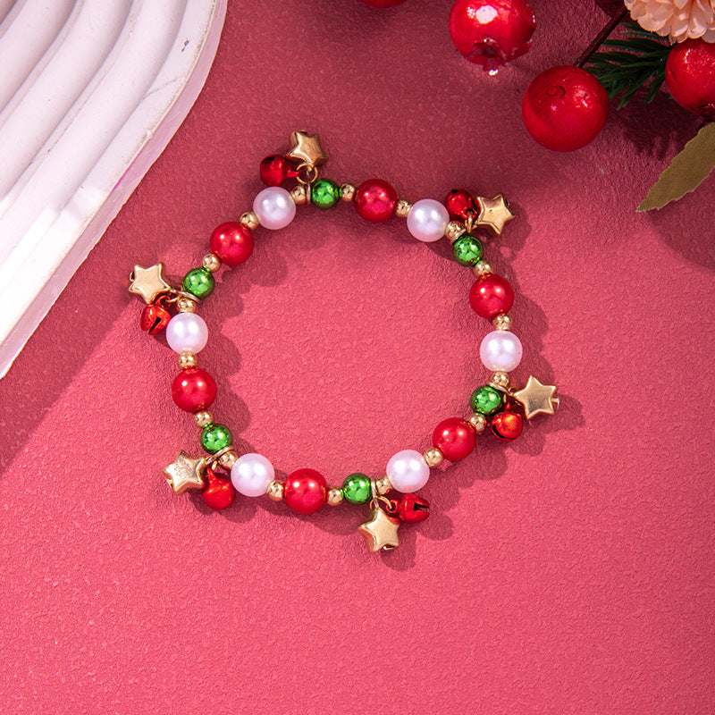 Clay Crystal Stacked Band Suit Santa Bracelets