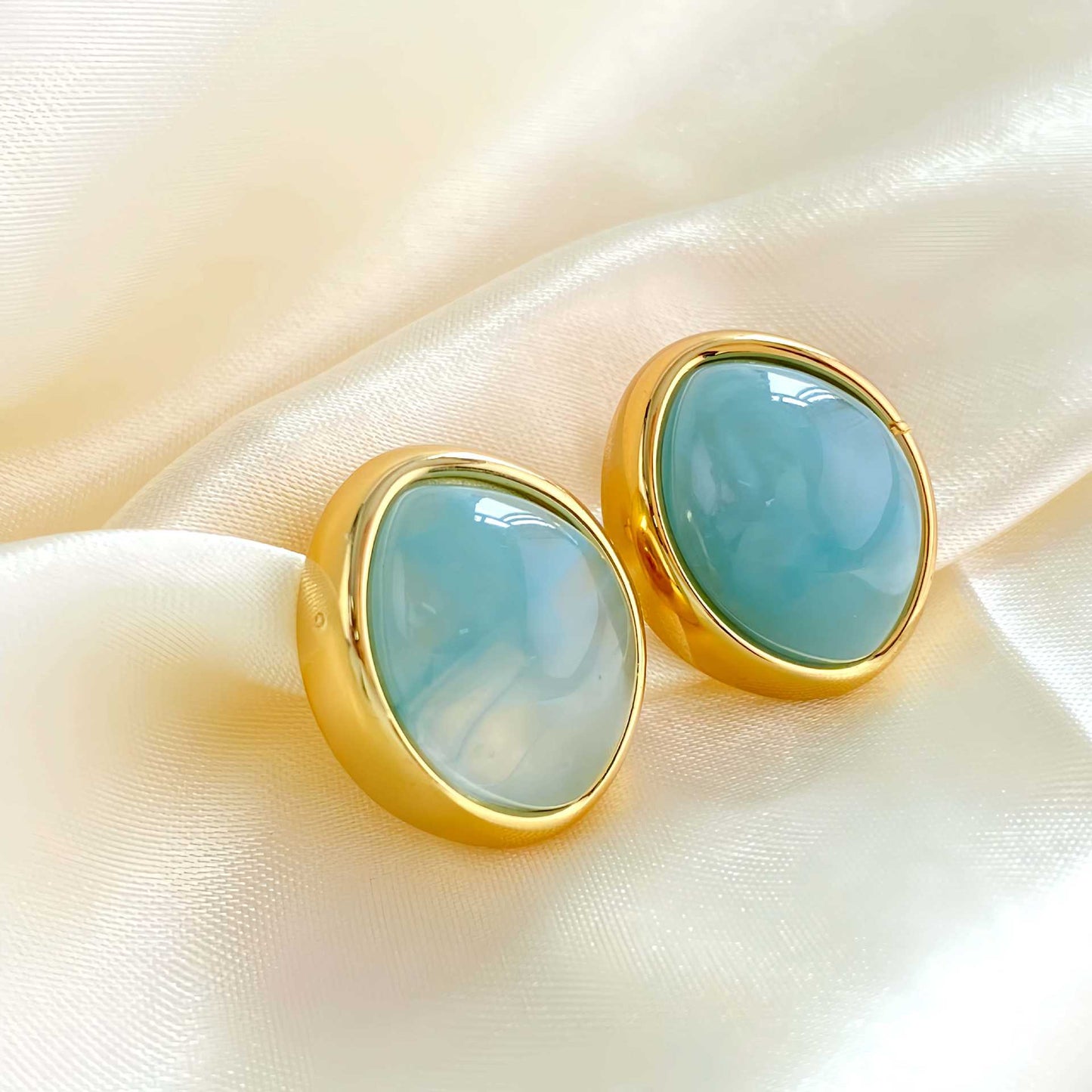Women's Resin For French Entry Lux Smudges Ornamental Stone High-grade Earrings
