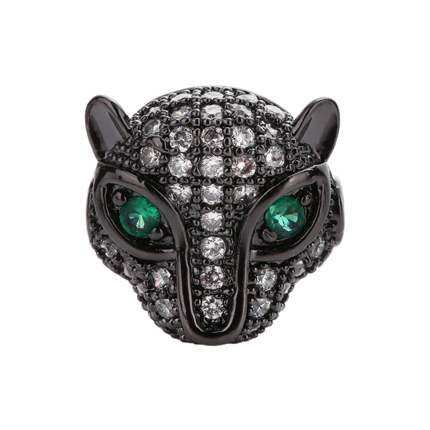 Source Copper Zircon Style Leopard Head Woven Bracelets
