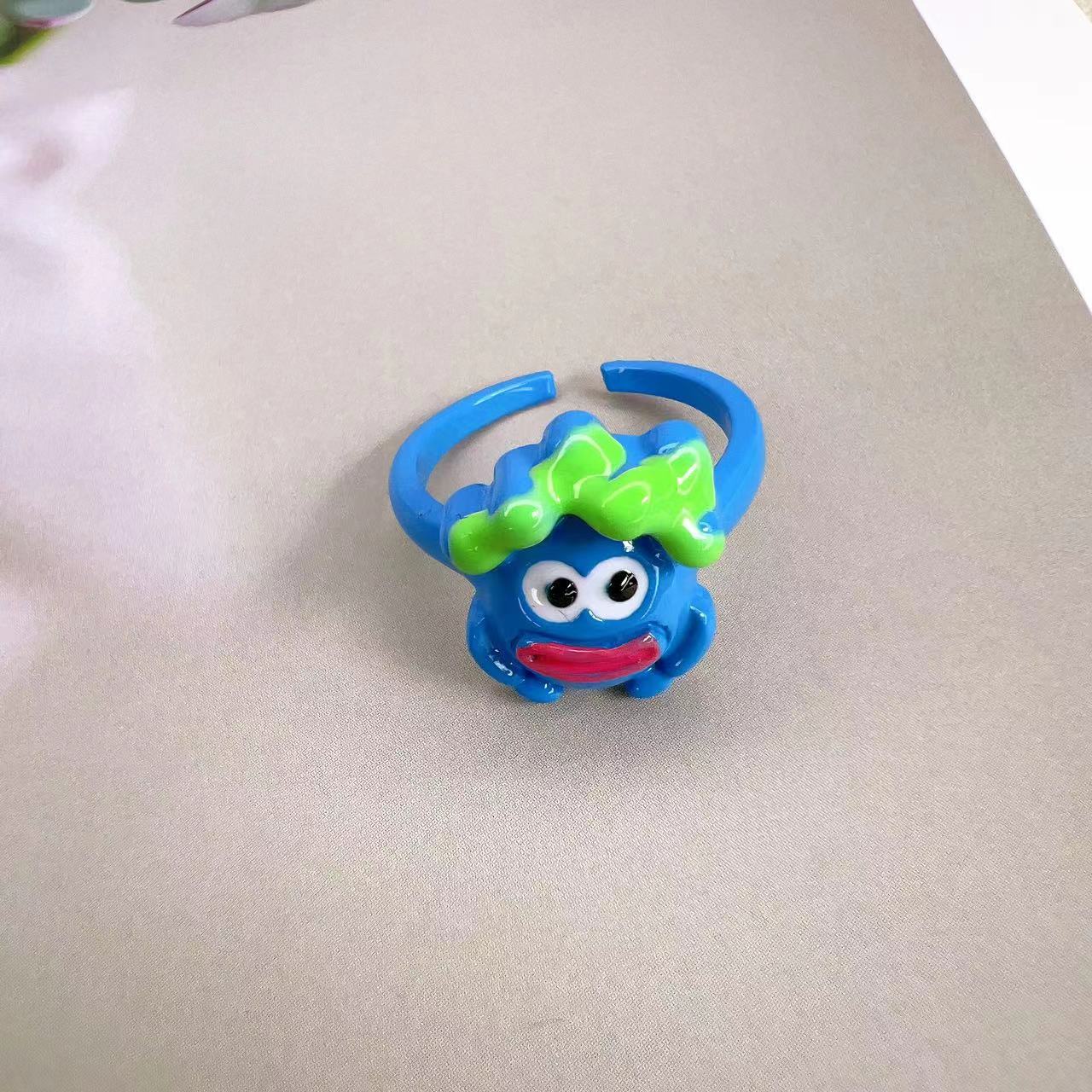 Children's Cute Alloy Dripping Oil Cartoon Opening Adjustable Rings