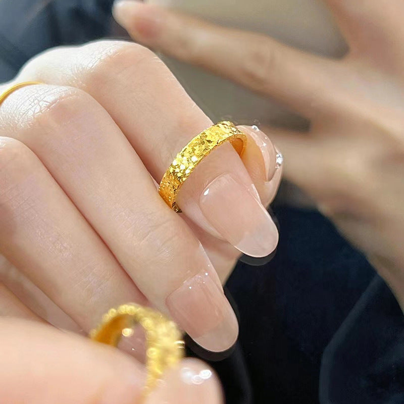 Gold Lucky Four-leaf Clover Opening Adjustable Rings