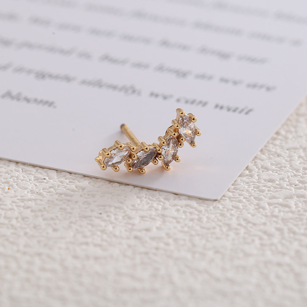 Zircon Imitation Pearl High Sense Simple Stylish Earrings