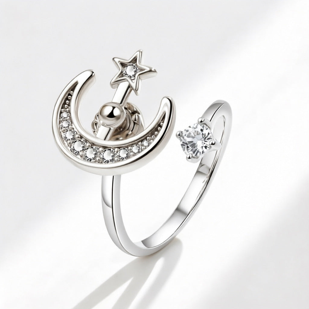 Sunflower Spinning Female Design Sense Fashion Ring