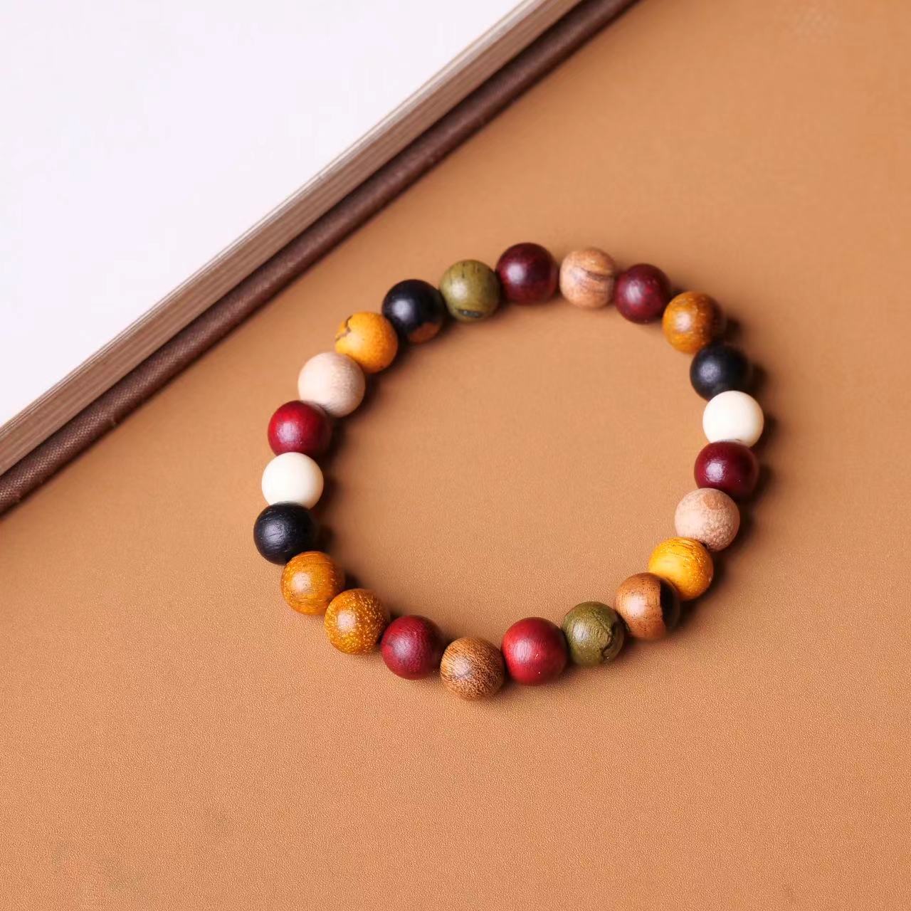 Women's Beads Rosewood Door Frame Yellow Pear Crafts Bracelet