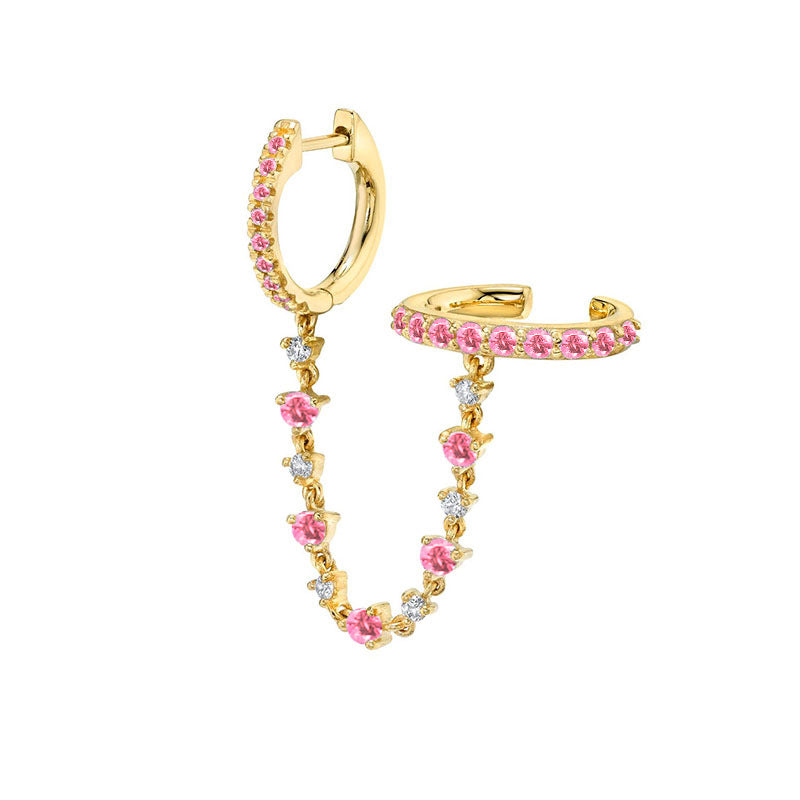 Women's Chain Double Hole Ear Fashion Trend Rings