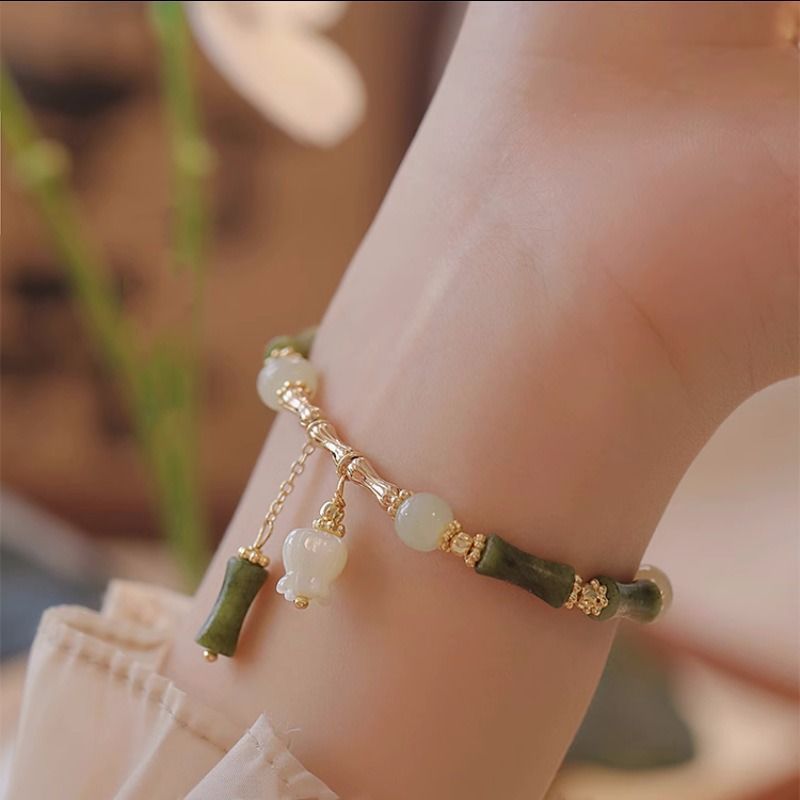 Chinese Style Bamboo Design Lily Beaded Bracelets