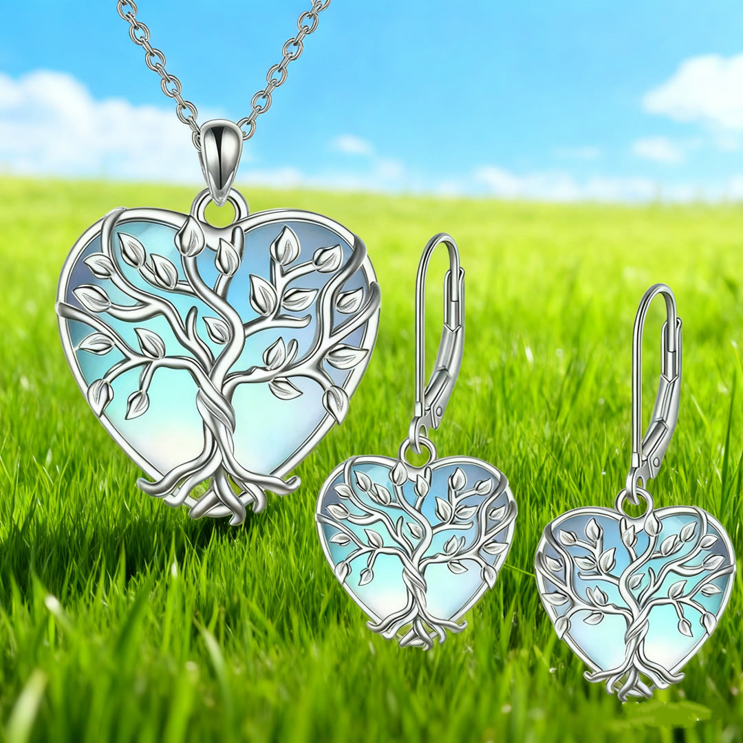 Personality Affordable Luxury Senior Love Tree Of Life Jewelry Set