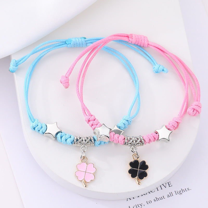 Cartoon Good-looking Woven Korean Style Fresh Carrying Strap Female Creative Bracelet