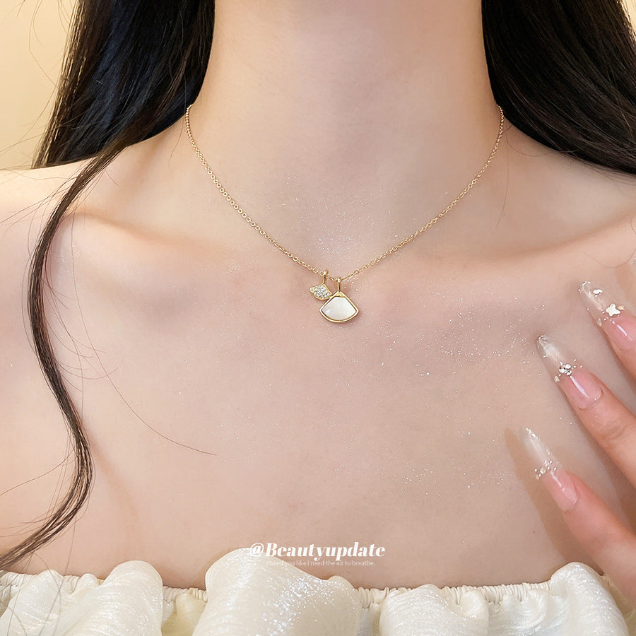 Zircon Fritillary Leaf Simple Exquisite Elegant Clavicle Chain Niche High Necklaces