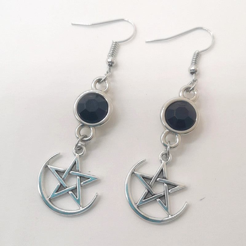 Five-pointed Star Sword Dagger Gothic Dark Supernatural Earrings