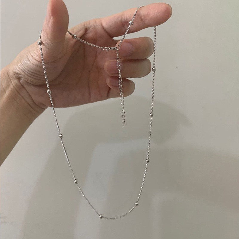 Slim Interval Small Beads Clavicle Chain Simple Short Collar