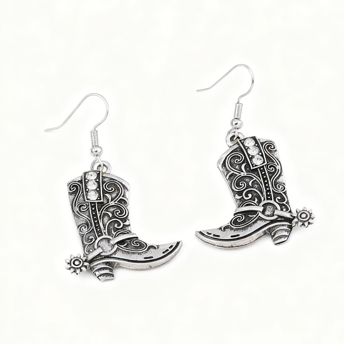 Retro Bohemian Unique Design Two-tone Rose Boots Western Jewelry Set
