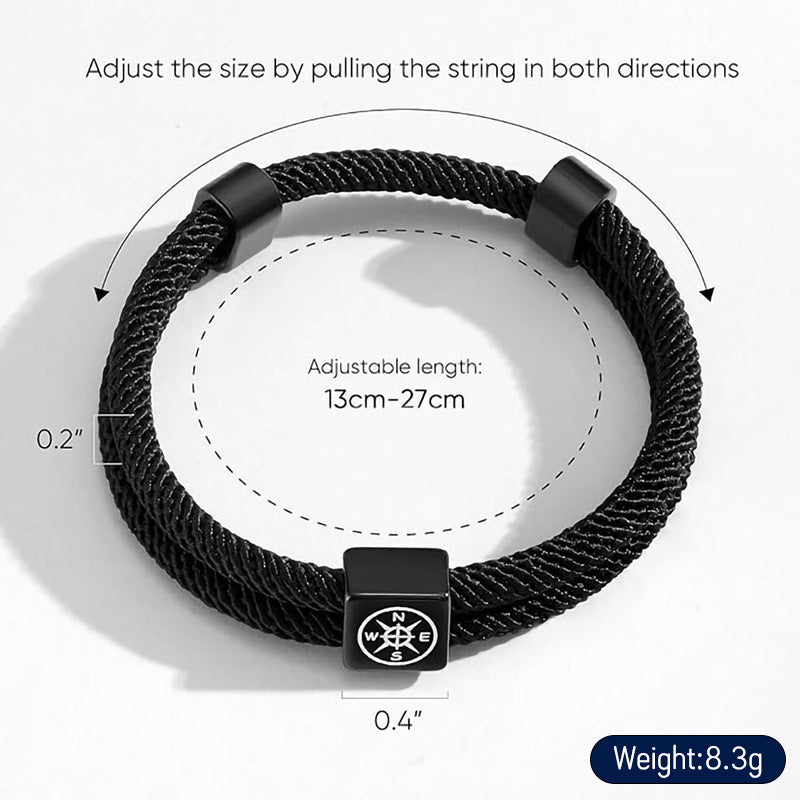 Men's Milan Rope Compass Adjustable Length With Bracelet