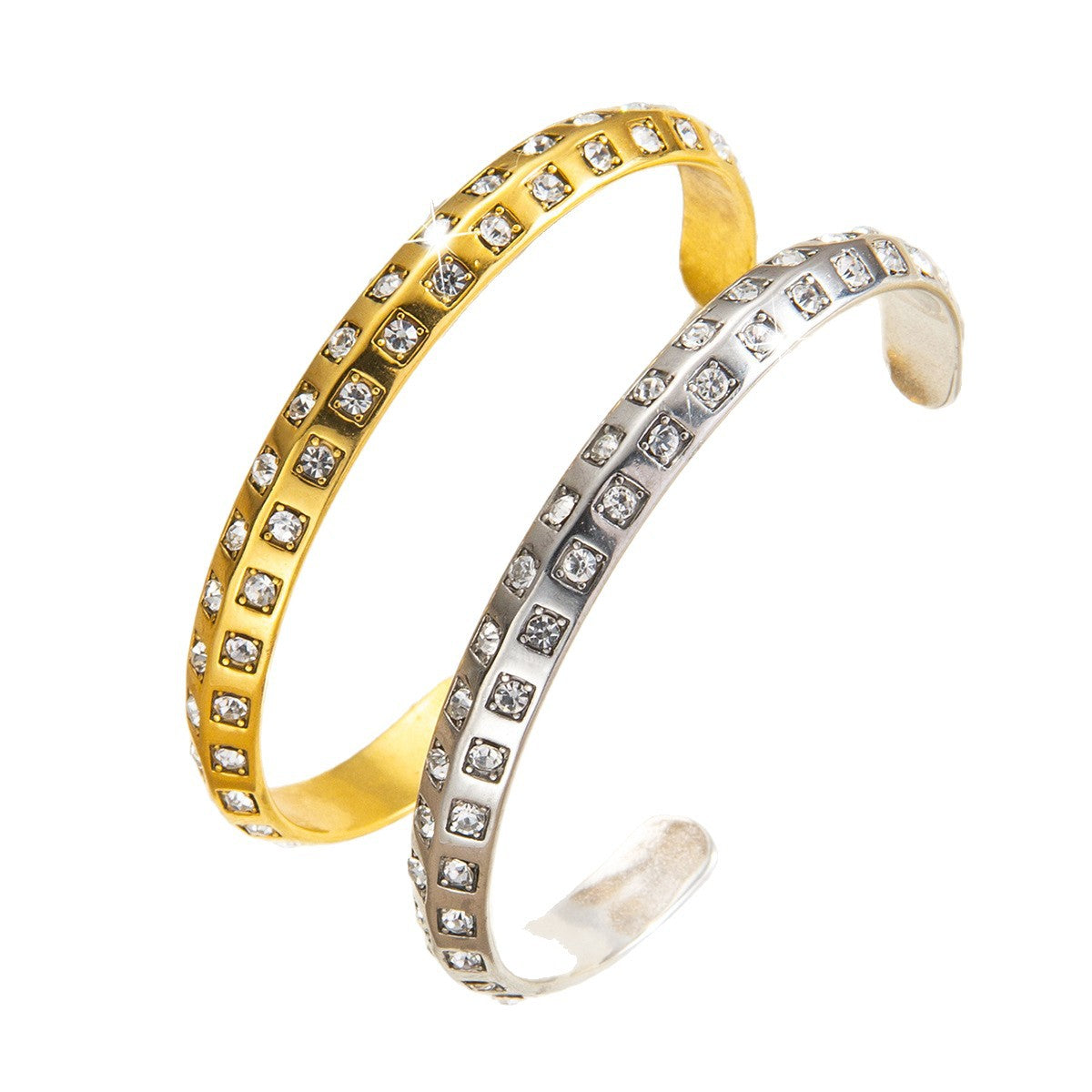 Women's Light Luxury Diamond Gold-plated Zircon Titanium Steel Adjustable Bracelets