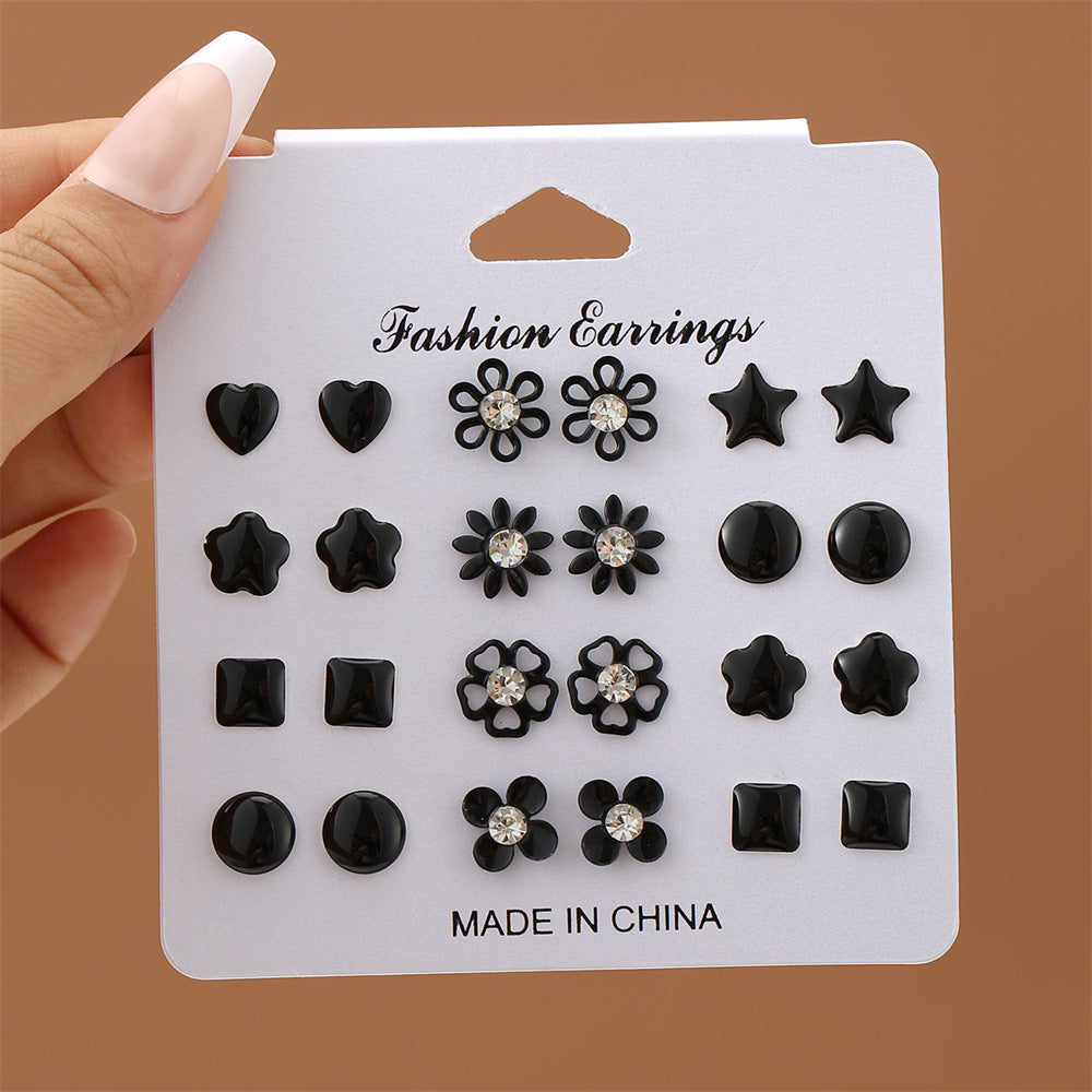 Fashion Geometry Pattern Female One Card Stud Earrings