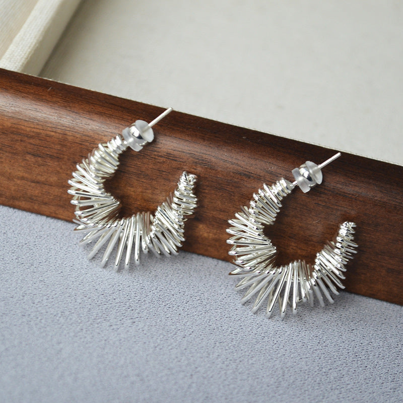 Metal Letter Hollow Personality Design Affordable Luxury Fashion Stud Earrings