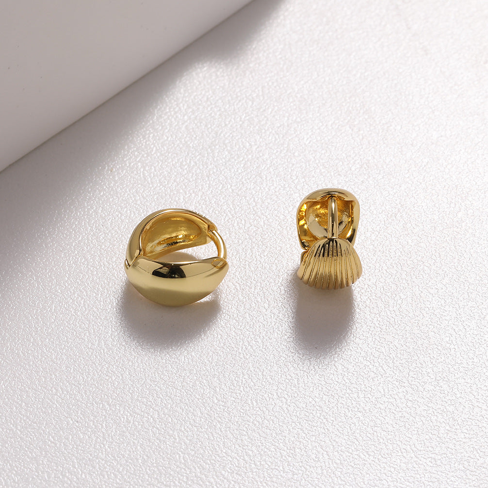 Double-sided Shell Female Niche High Sense Earrings