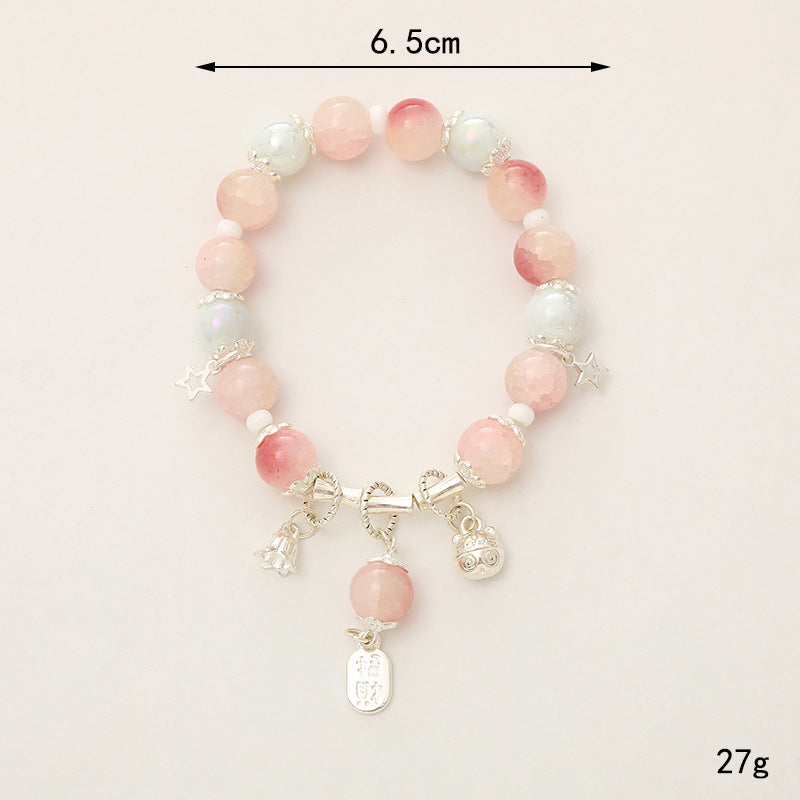 Graceful Crystal Super Moonstone Couple Girlfriends Bracelet