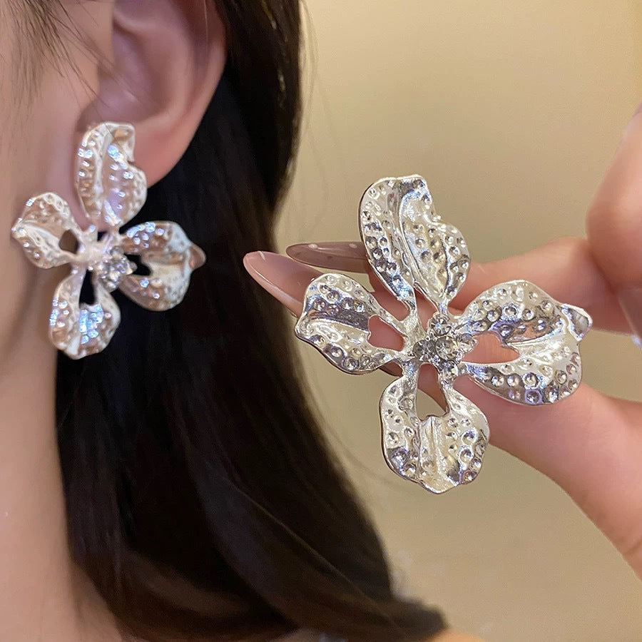 Chinese Style Large Flower Vintage Court High-grade Rings