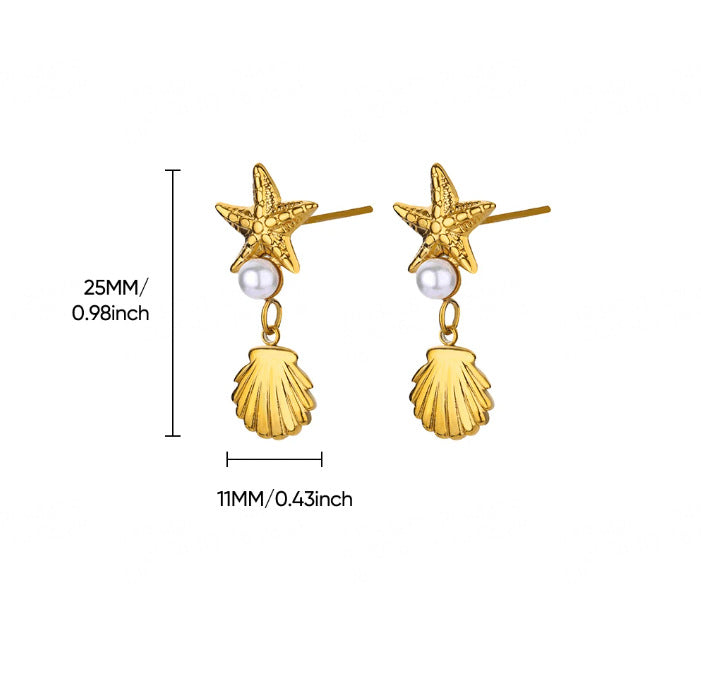 Coral Ocean Beach Metal Oil Pressure Pendants