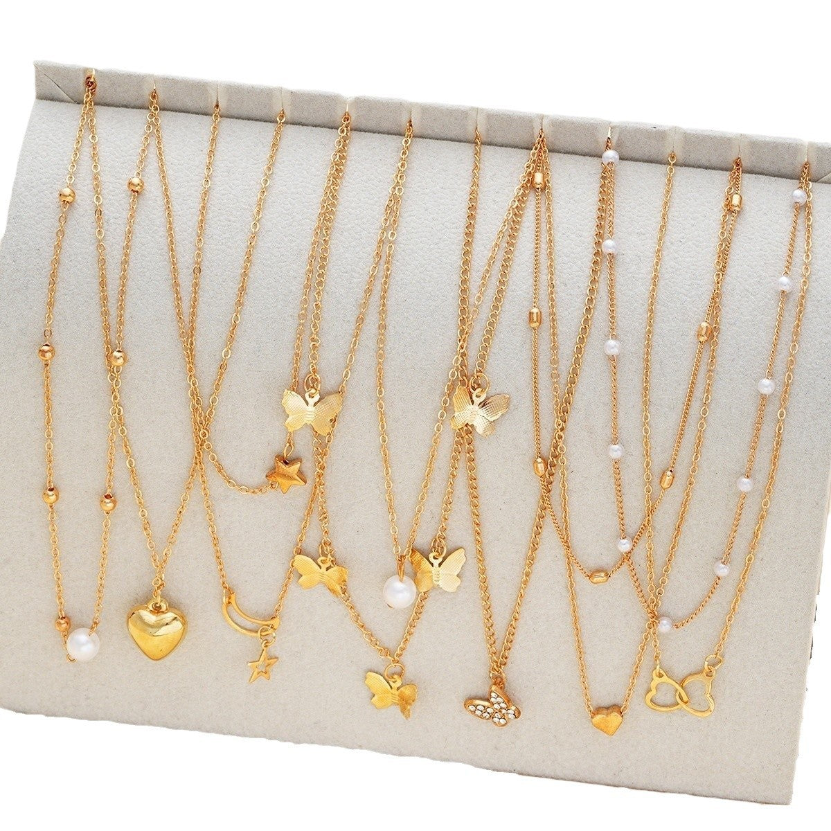 Butterfly Love Star Moon Pearl Suit Fashion Necklaces