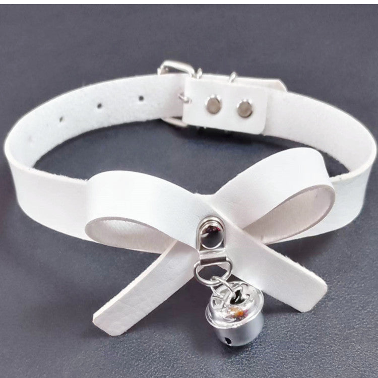 Punk Fashion Temperament Leather Bow Neckband Sexy Necklaces