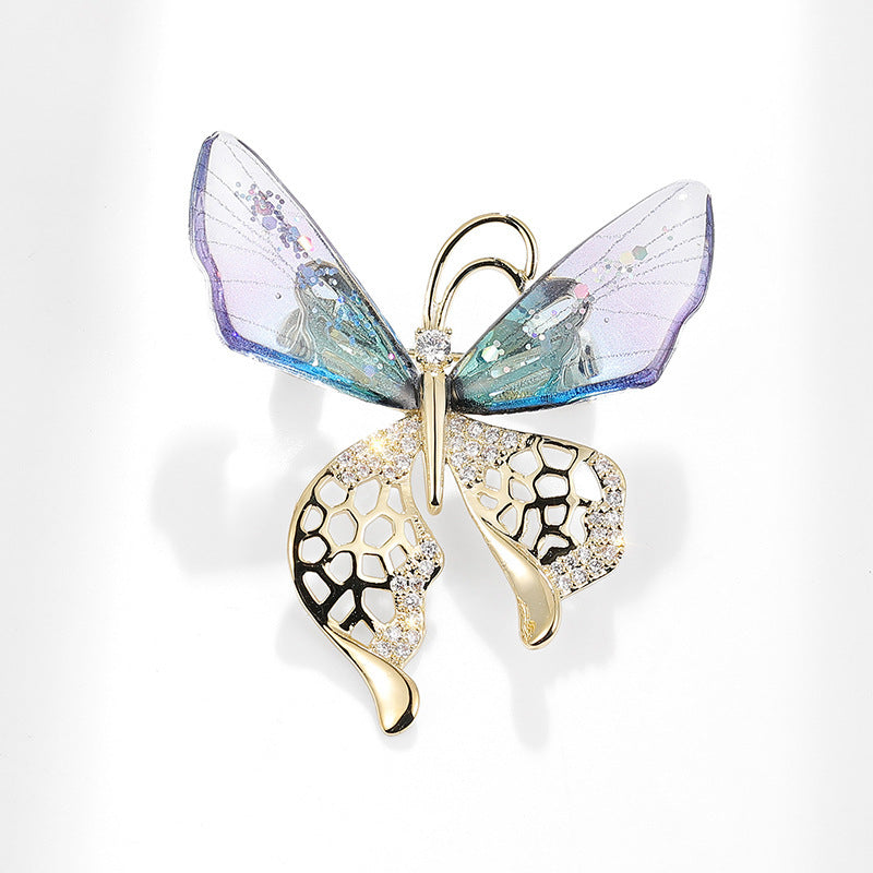 Butterfly Brooch High-grade Pin Exquisite Tassel Brooches