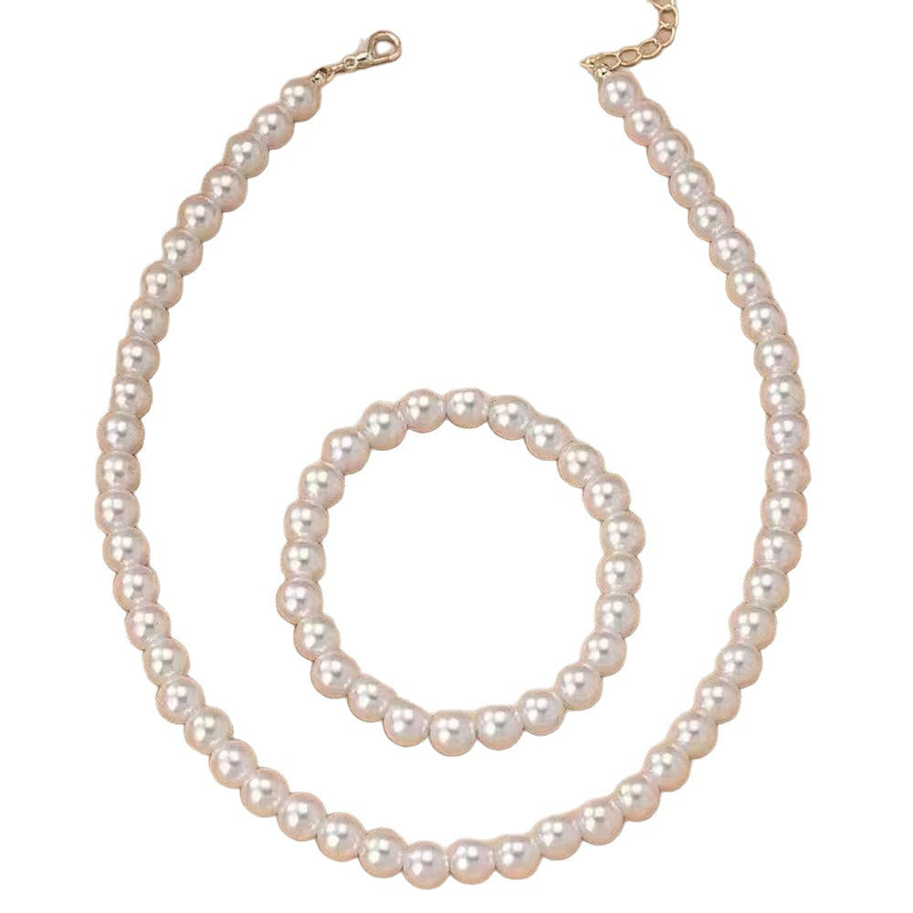 Women's Imitation Pearl Three-piece Affordable Luxury Fashion Jewelry Set
