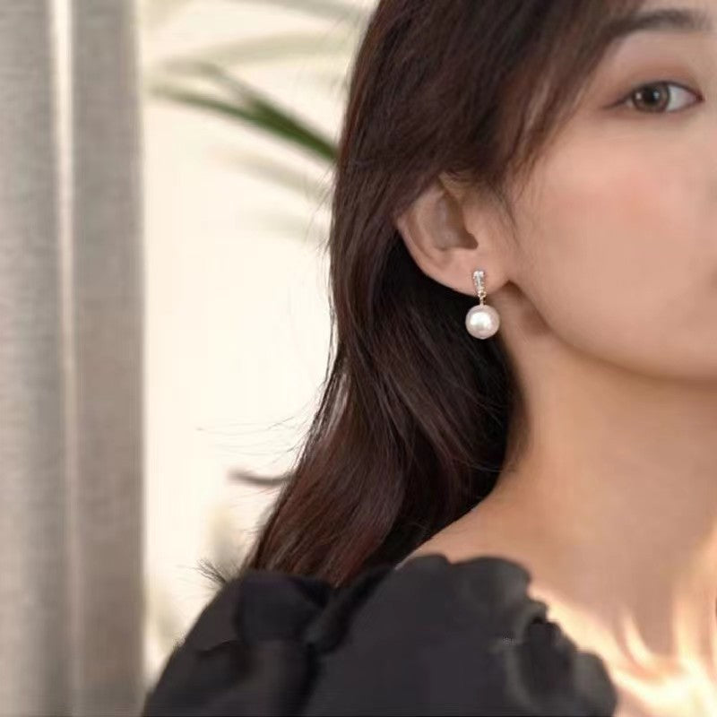 Zircon Pearl Graceful Fashionable Classic Style High-grade Everyday Stud Earrings