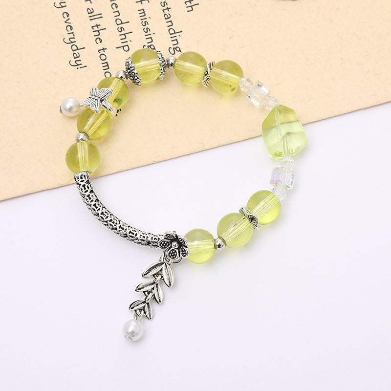 Graceful Crystal Super Moonstone Couple Girlfriends Bracelet