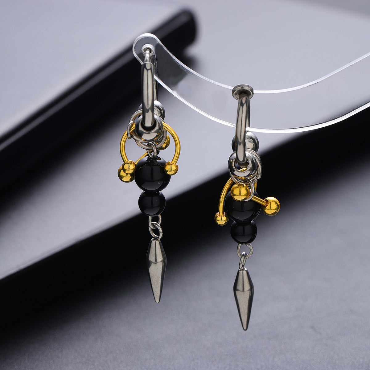 Women's & Men's Cone Niche Tassel Stitching Ear Clip Clips High Earrings