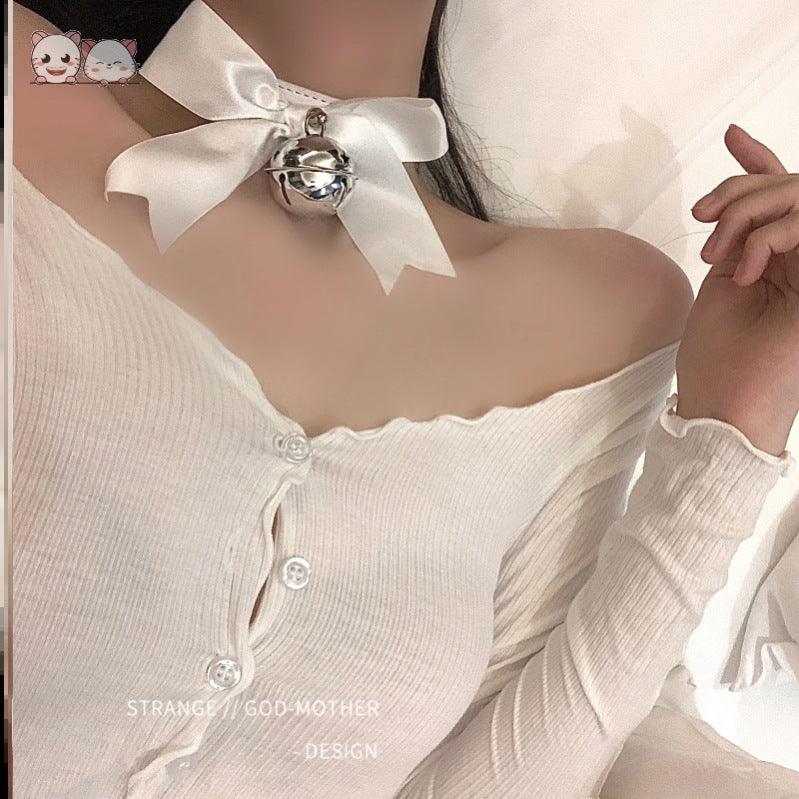 Women's Lace Fairy Temperamental Super Halter Bell Cute Collar
