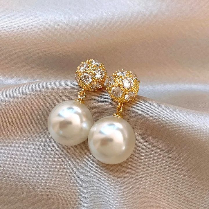 Women's Sier Pearl Light Luxury Sense Niche Earrings