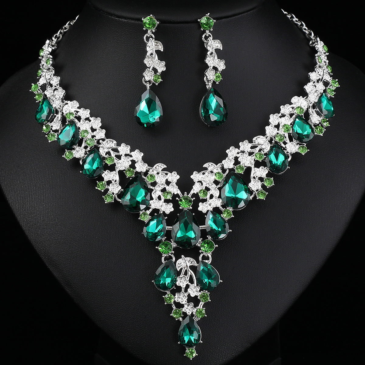 Suite High-grade Three-piece Bridal Wedding Dress Jewelry Set