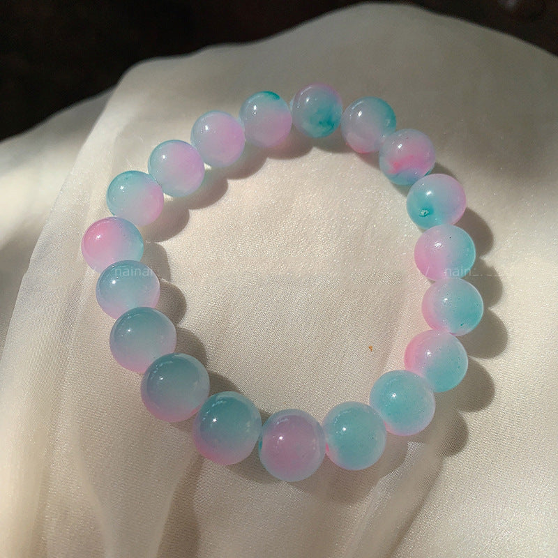 Ice Transparent White Jade Imitation Bodhi Pliable Bracelets