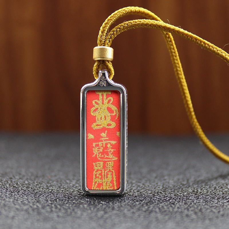 Mini Titanium Steel Hand Painted Golden Outline Small Necklaces